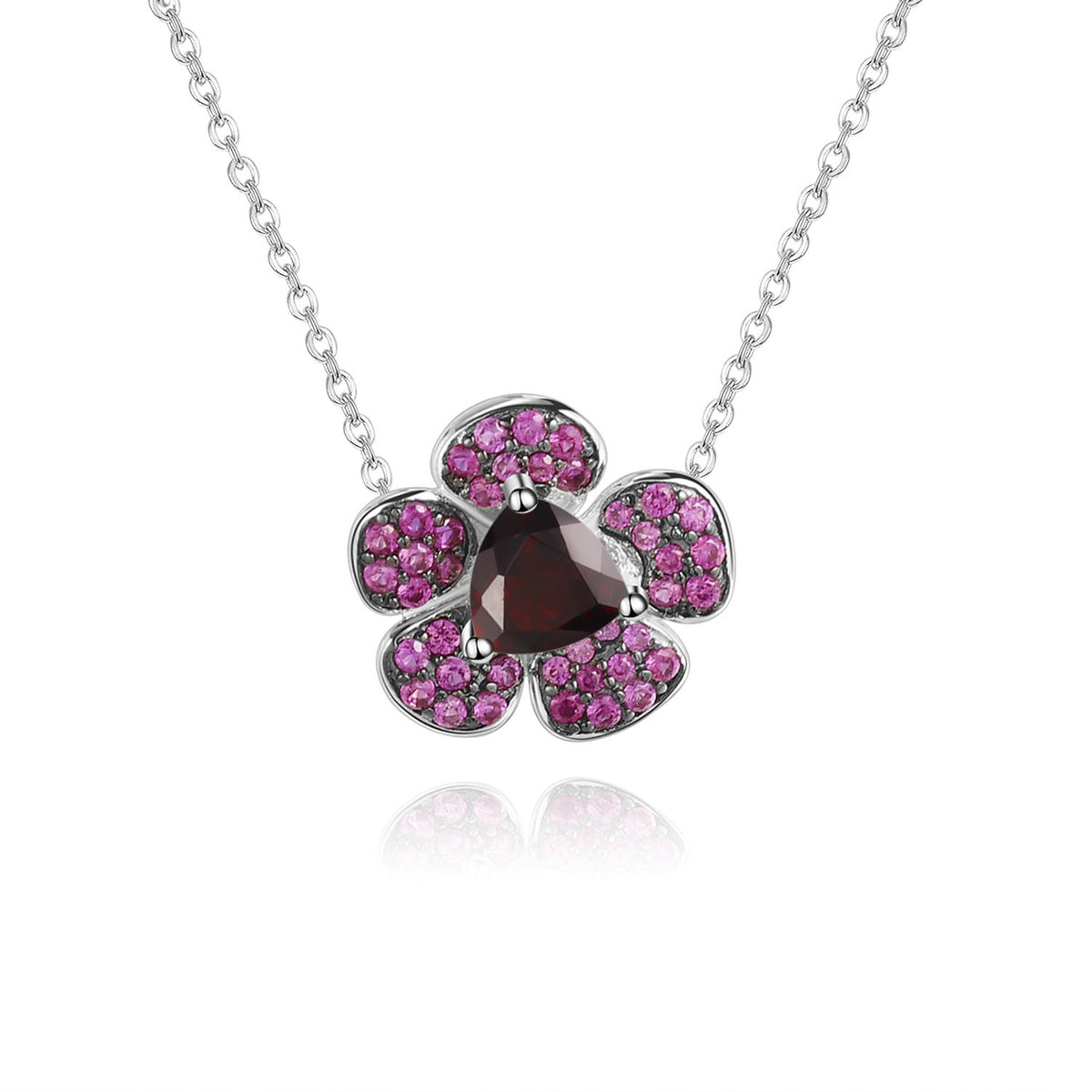 Side profile of the Amethyst necklace