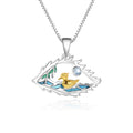 Secret Garden Designer Elegant Natural Topaz Necklace in 925 Sterling Silver