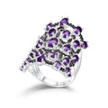 Secret Garden Elegant Luxury Amethyst Ring in 925 Sterling Silver