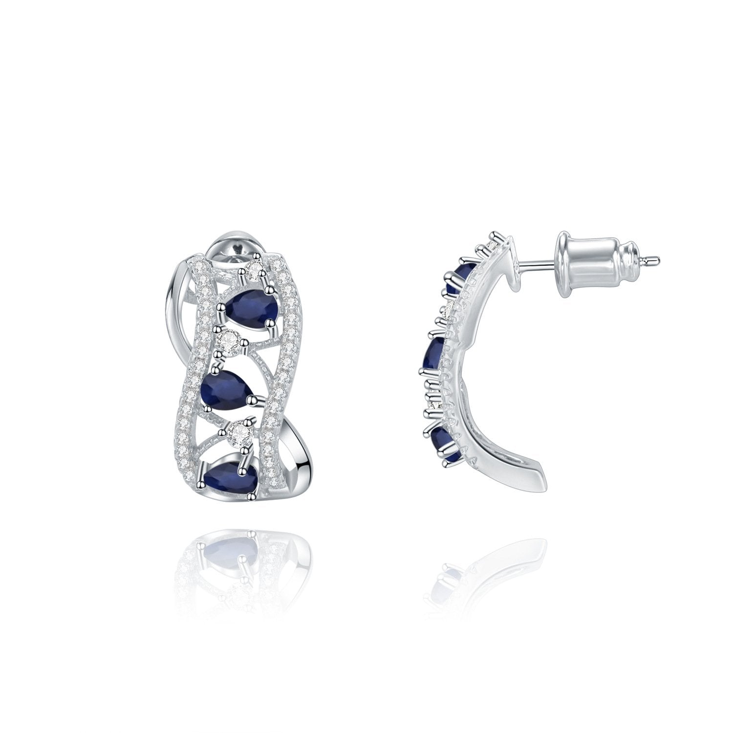Close-up of the Diopside setting on these earrings