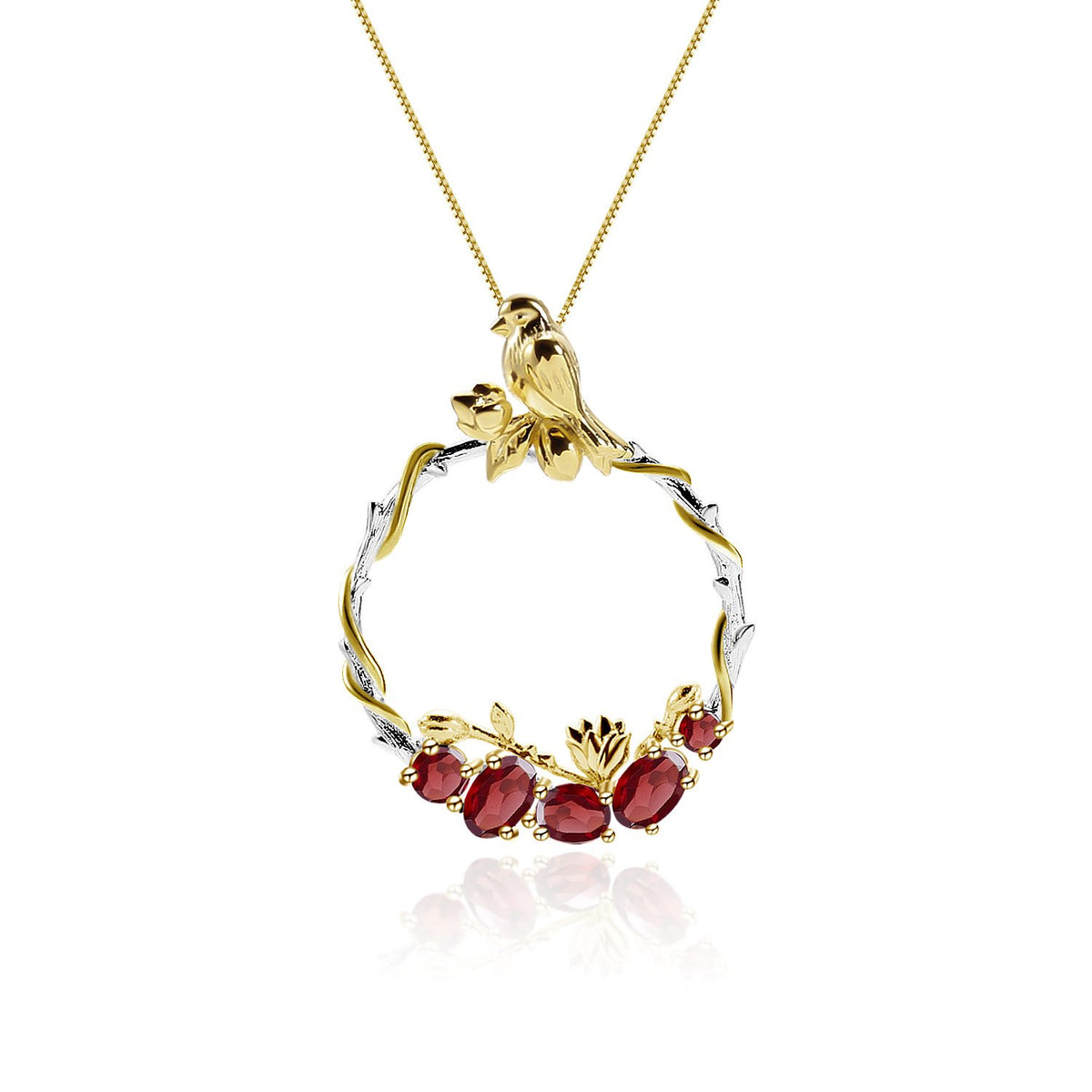 Close-up of the Natural Gemstone setting on this necklace