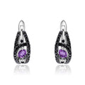 Secret Garden Elegant Luxury Amethyst Earrings in 925 Sterling Silver