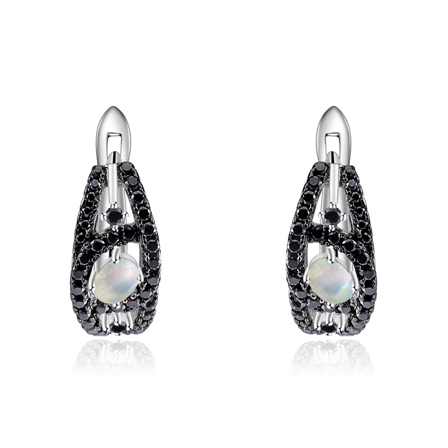 Amethyst Earrings worn for scale and styling reference
