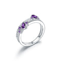Secret Garden Elegant Amethyst & Gemstone Ring in 925 Sterling Silver
