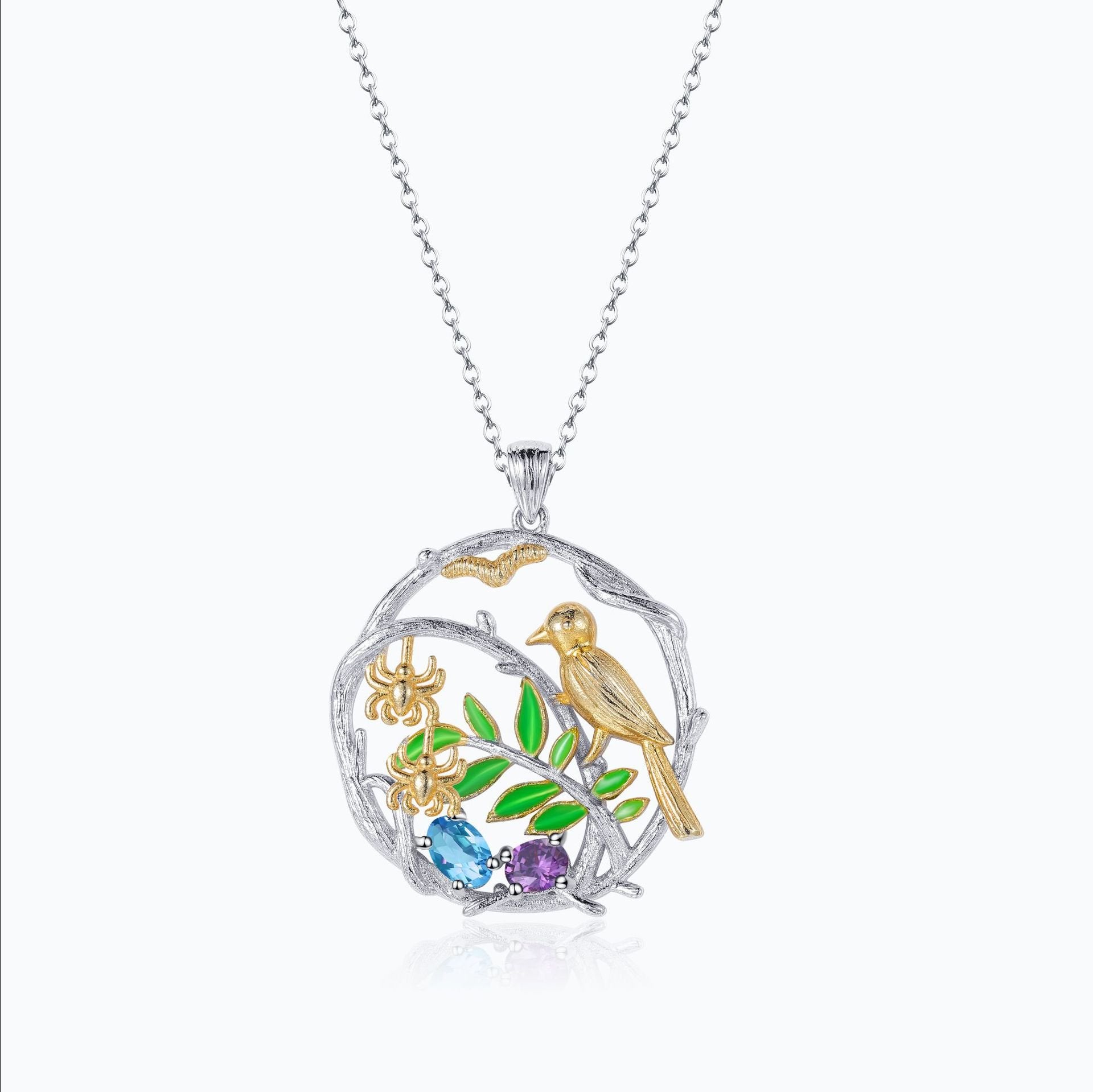 Side profile of the Topaz necklace
