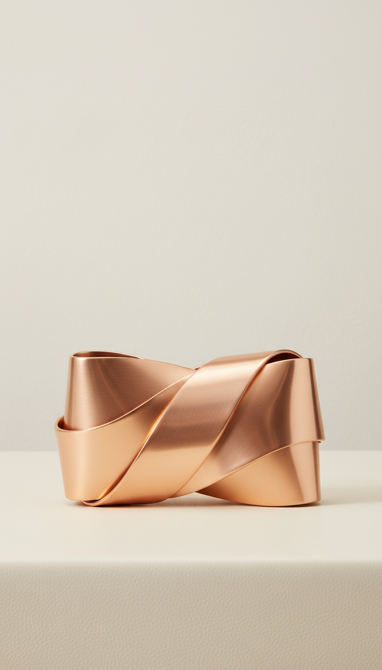 Polished Copper Accent Clutch Bag