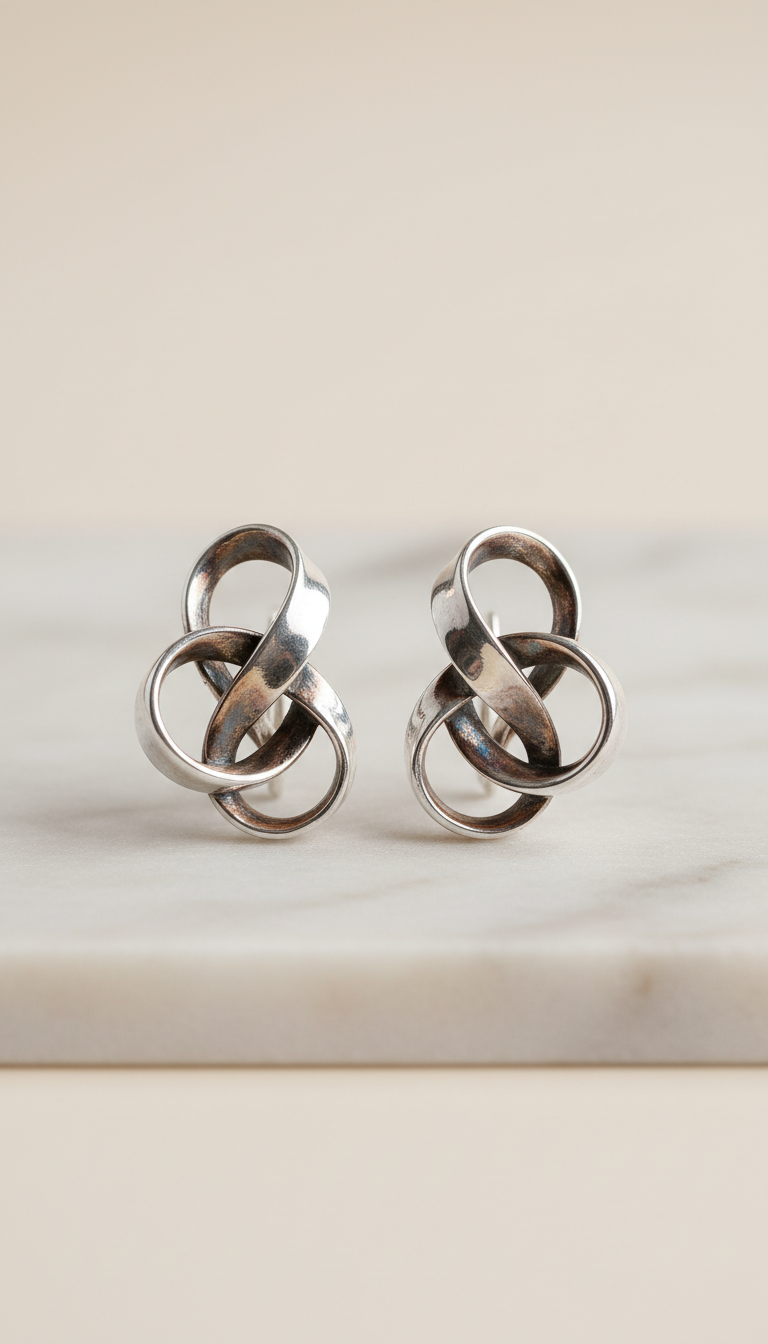 Sterling Silver Sculptural Earrings