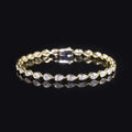 Back view of the 0.35ct Moissanite bracelet showing clasp and hallmark
