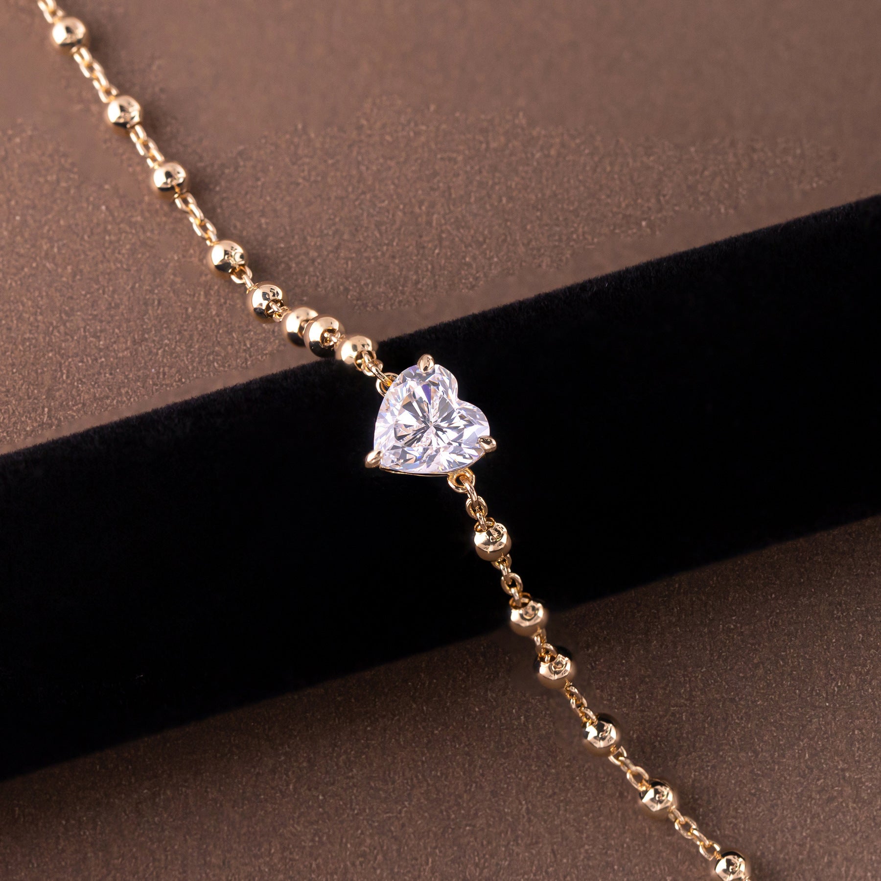 1ct Moissanite Layered Bracelet worn on the wrist for scale