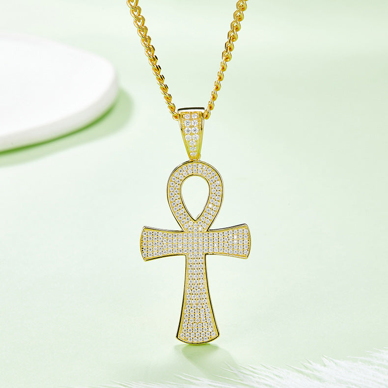 Back view of the 4mm Moissanite necklace showing clasp and hallmark