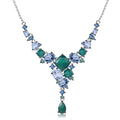 Natural Topaz Crystal Pendant Necklace 925 Sterling Silver