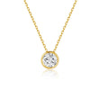 0.5ct Lab-Grown Diamond Bubble Necklace 14K Gold - White Background