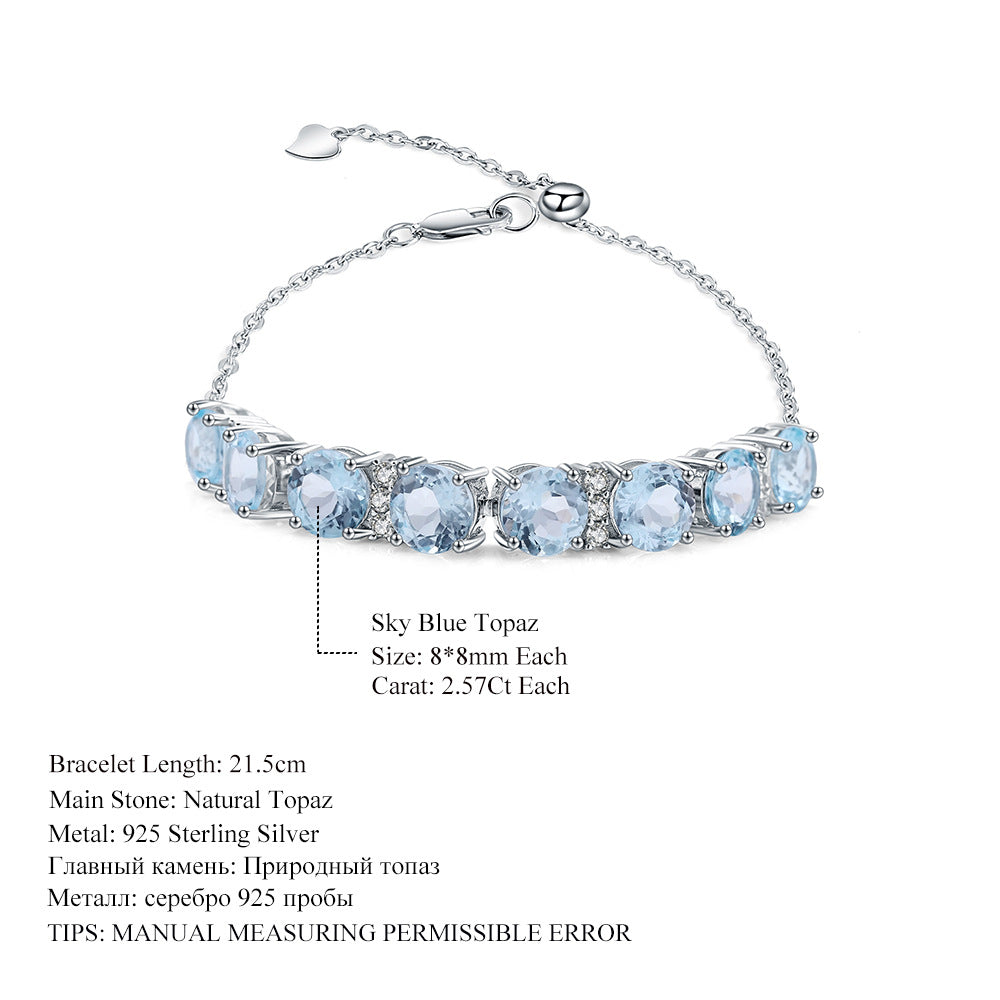 Topaz Elegant Bracelet 925 Sterling Silver (wearing effect view)
