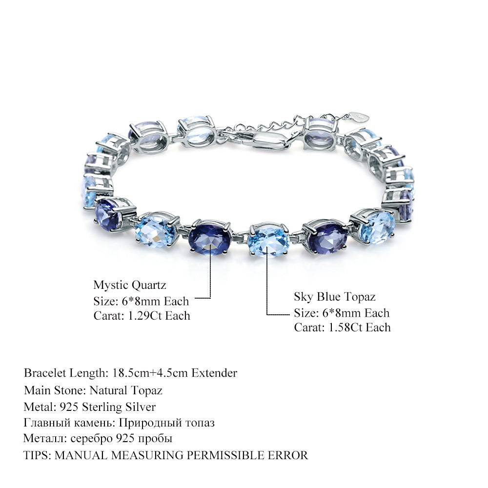 Topaz Luxury Bracelet 925 Sterling Silver