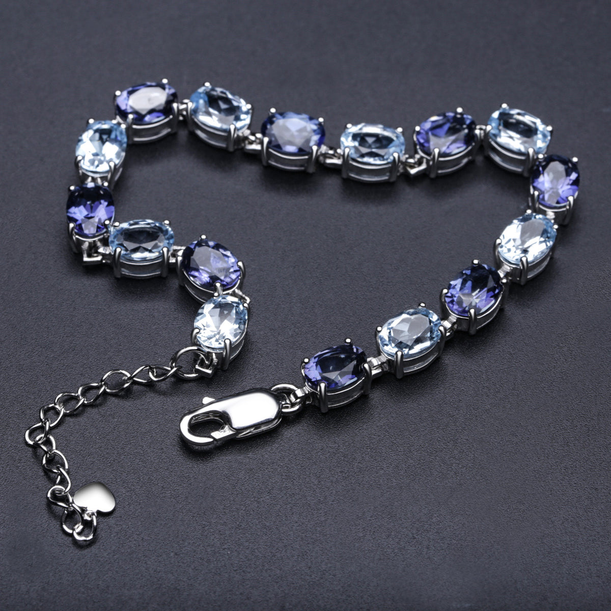Topaz Luxury Bracelet 925 Sterling Silver (wearing effect view)