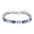 Topaz Luxury Bracelet 925 Sterling Silver (side profile view)