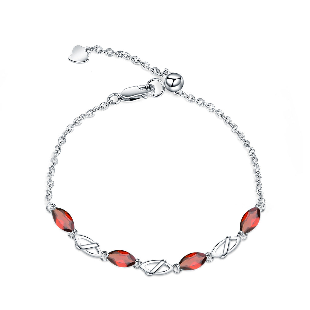 Topaz Luxury Bracelet 925 Sterling Silver (side profile view)