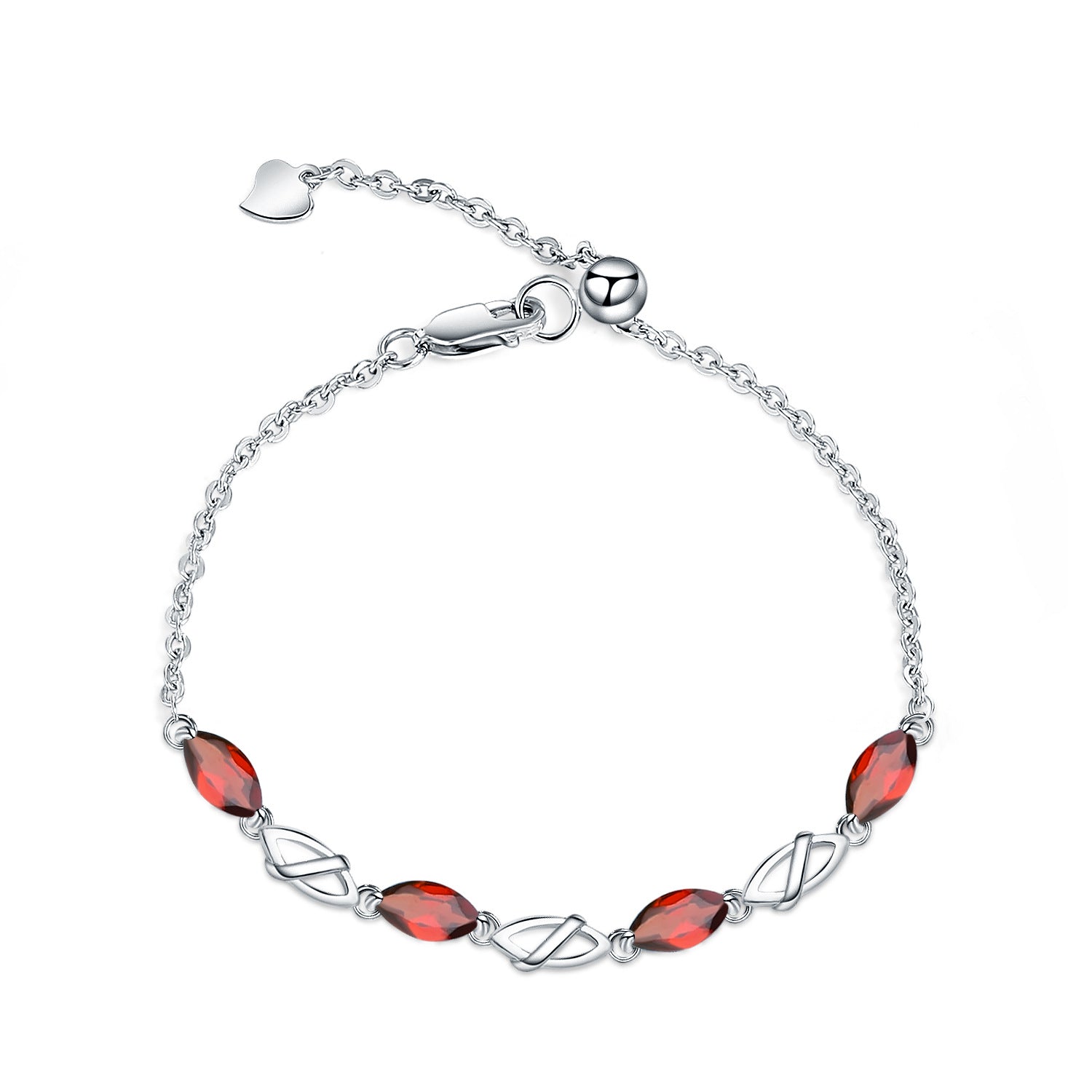 Topaz Luxury Bracelet 925 Sterling Silver (side profile view)