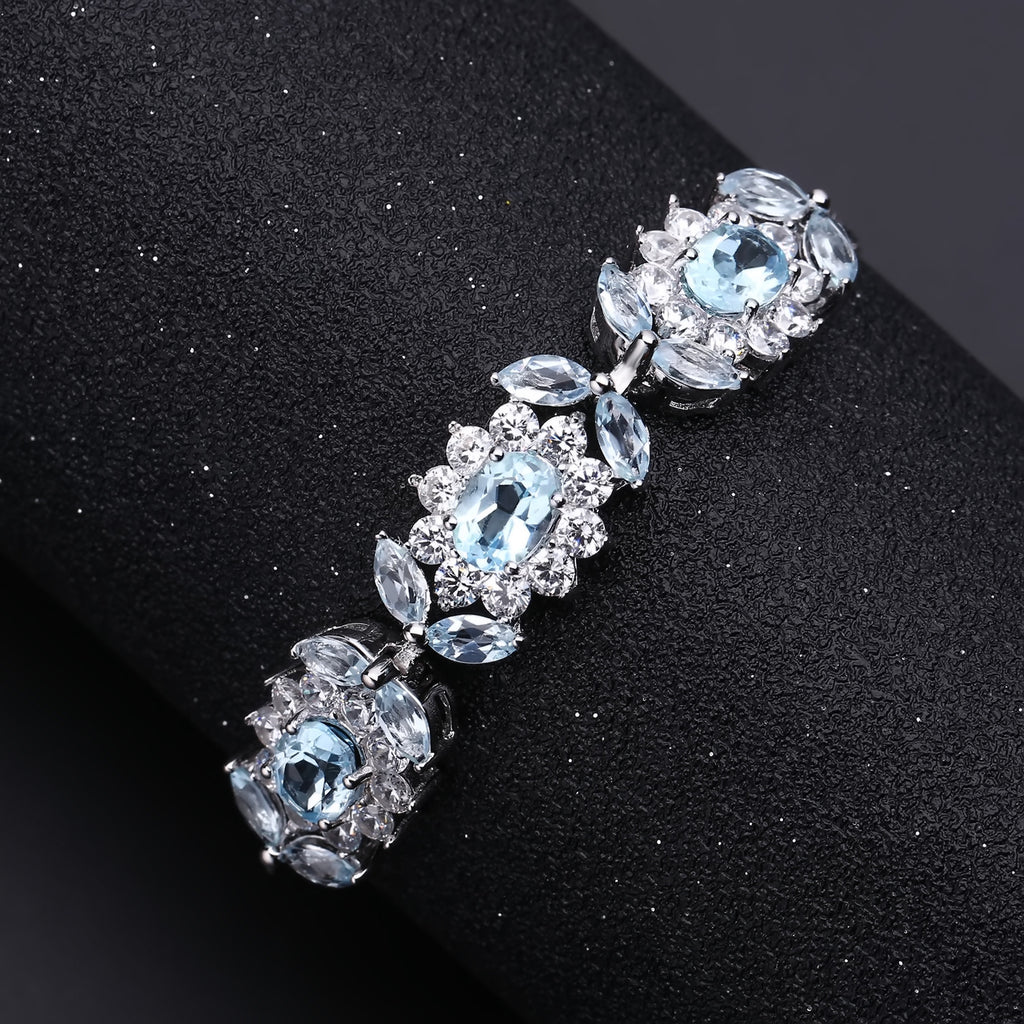 Topaz Designer Bracelet 925 Sterling Silver