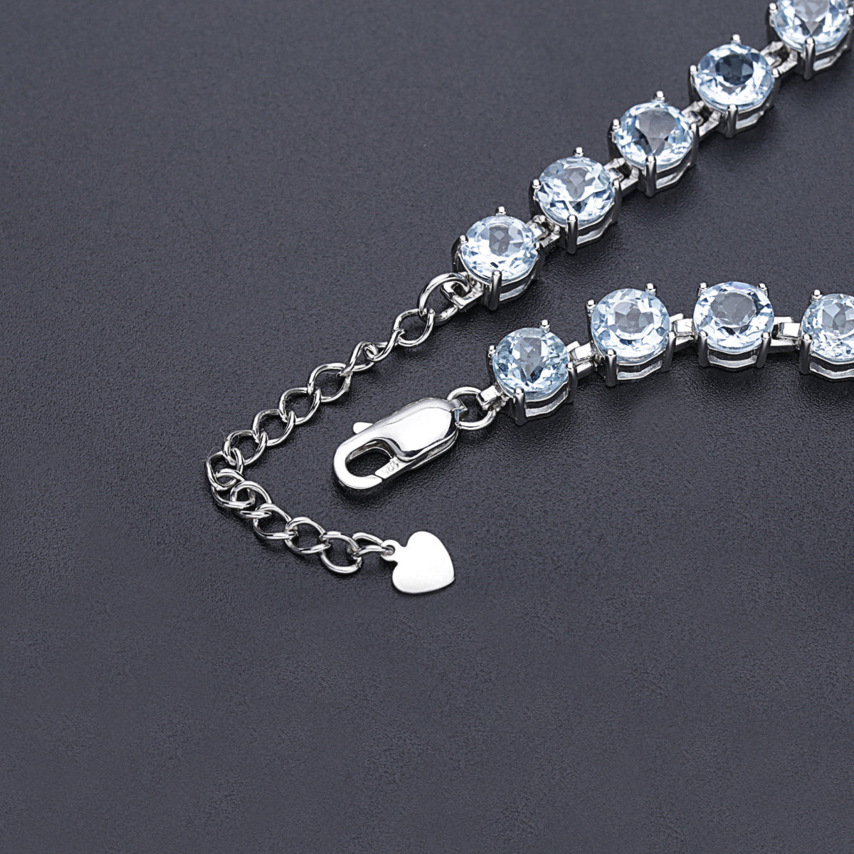 Topaz Bracelet 925 Sterling Silver (wearing effect view)