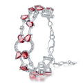 Garnet Designer Bracelet 925 Sterling Silver