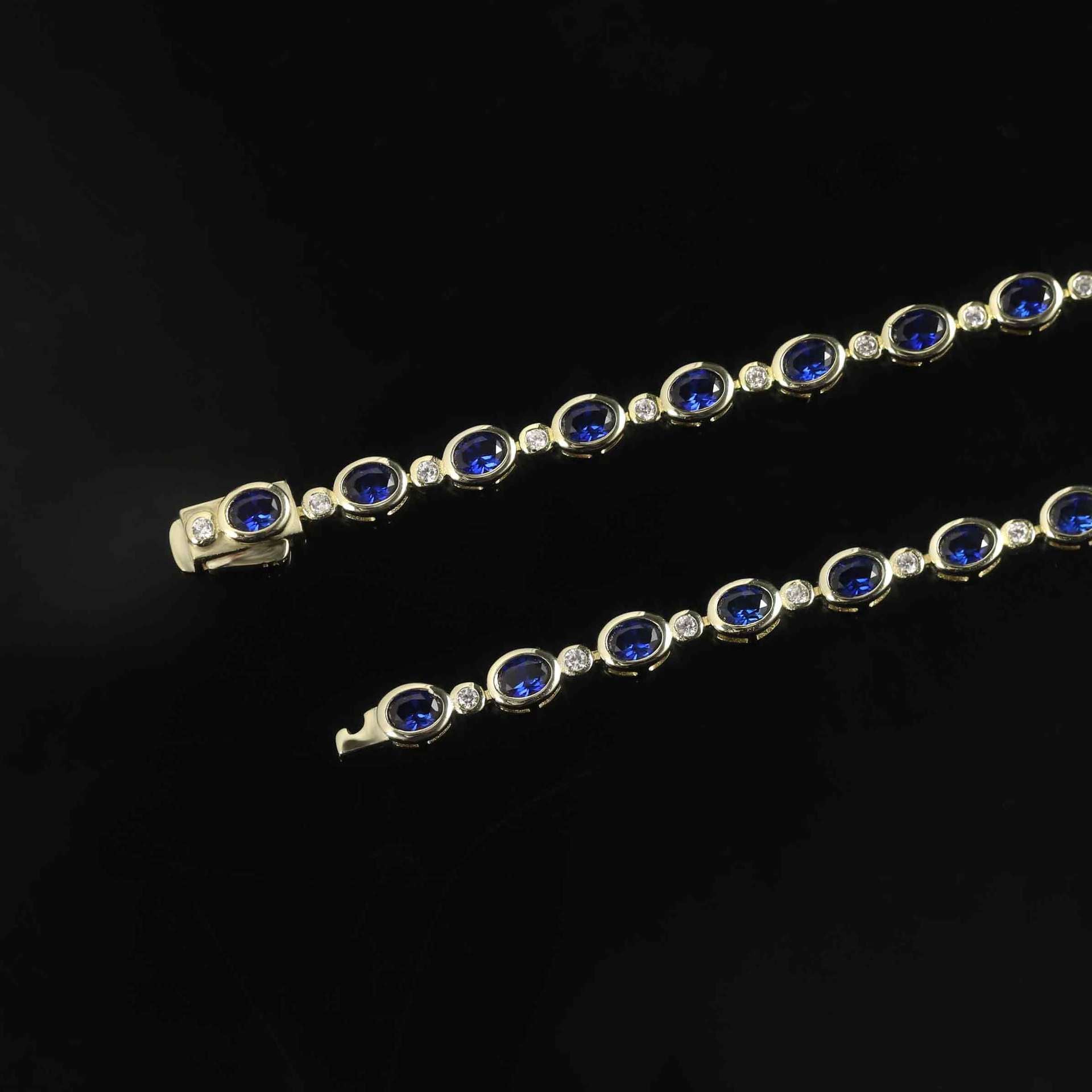 Ruby Luxury Bracelet 925 Sterling Silver (wearing effect view)