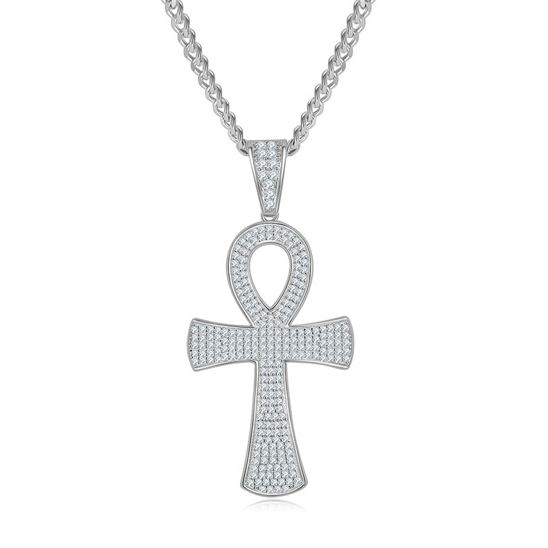 4mm Moissanite Necklace worn for scale and styling reference