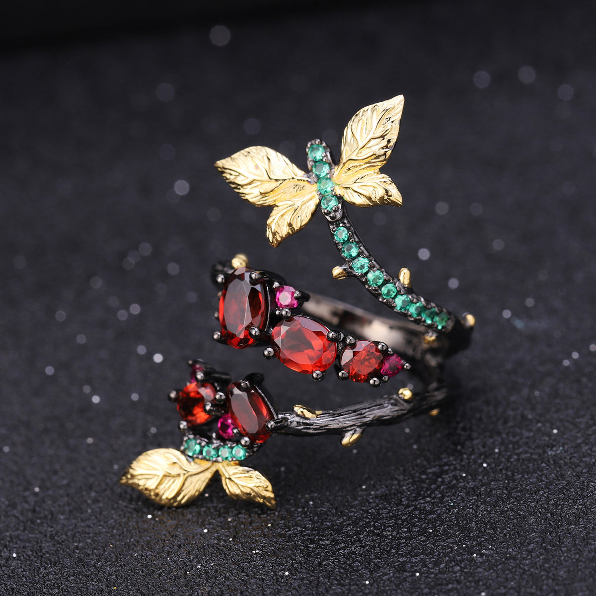 Side profile of the Natural Gemstone ring