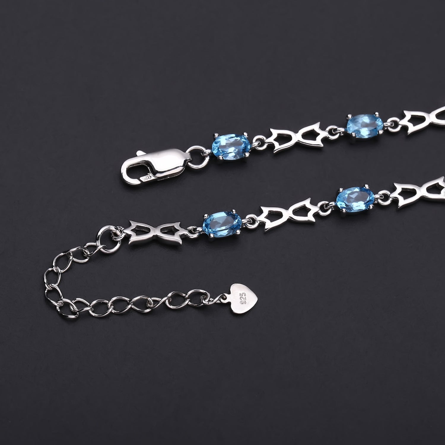 Topaz Designer Bracelet 925 Sterling Silver (wearing effect view)
