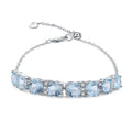 Topaz Elegant Bracelet 925 Sterling Silver (side profile view)