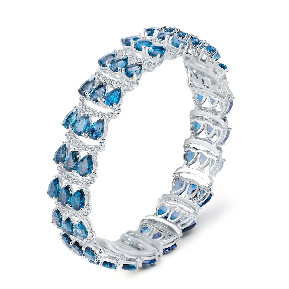 Topaz Multi-Stone Bracelet 925 Sterling Silver
