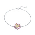 Topaz Floral Bracelet 925 Sterling Silver