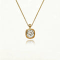 Vintage Moissanite Pendant Necklace 925 Sterling Silver 3ct/5ct - Pendant Detail 1