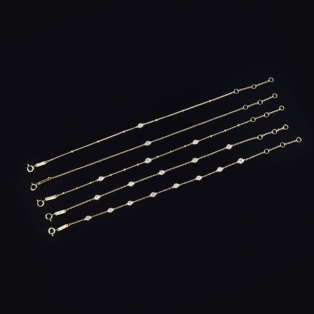 Side profile of the 0.35ct Moissanite bracelet