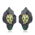 Peridot Nature-Inspired Earrings 925 Sterling Silver