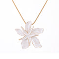 Enamel Five-Petal Flower Collarbone Necklace | Avenora Atelier
