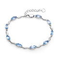 Topaz Designer Bracelet 925 Sterling Silver (side profile view)
