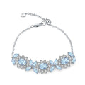 Topaz Designer Bracelet 925 Sterling Silver (side profile view)