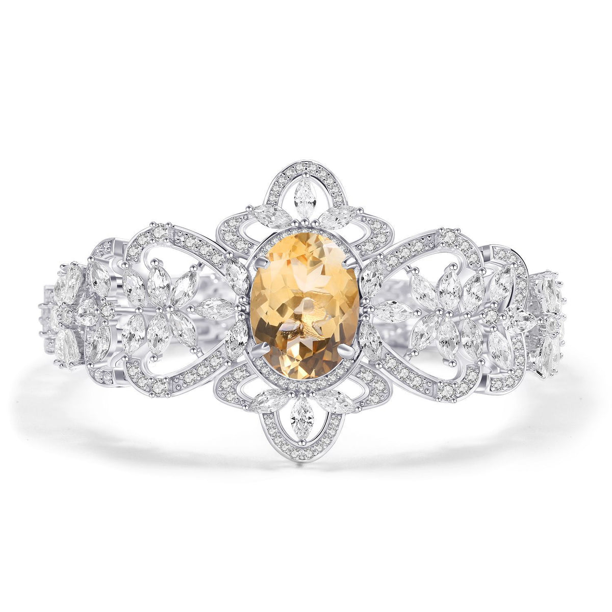 Topaz Starlight Bracelet 925 Sterling Silver (gemstone setting detail)