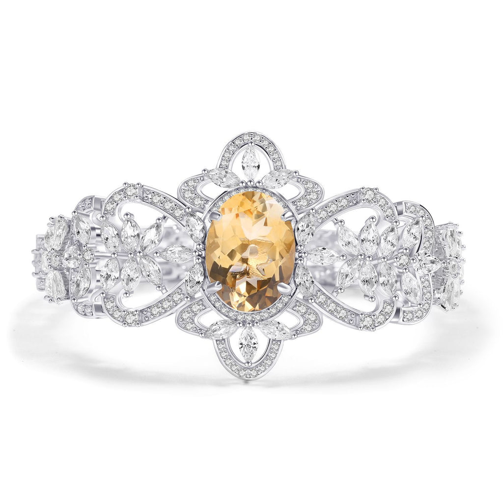 Topaz Starlight Bracelet 925 Sterling Silver (gemstone setting detail)