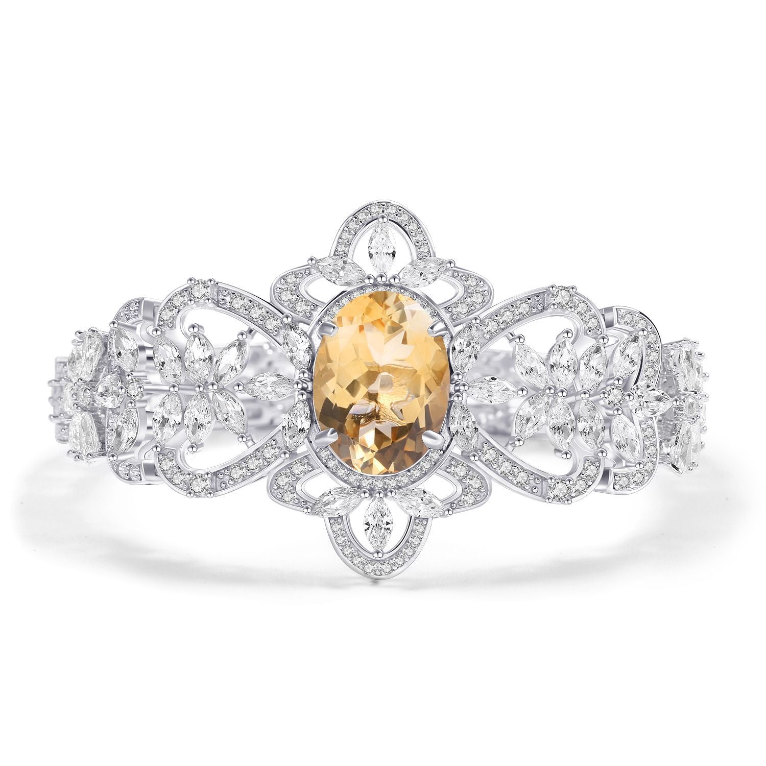 Topaz Starlight Bracelet 925 Sterling Silver (gemstone setting detail)