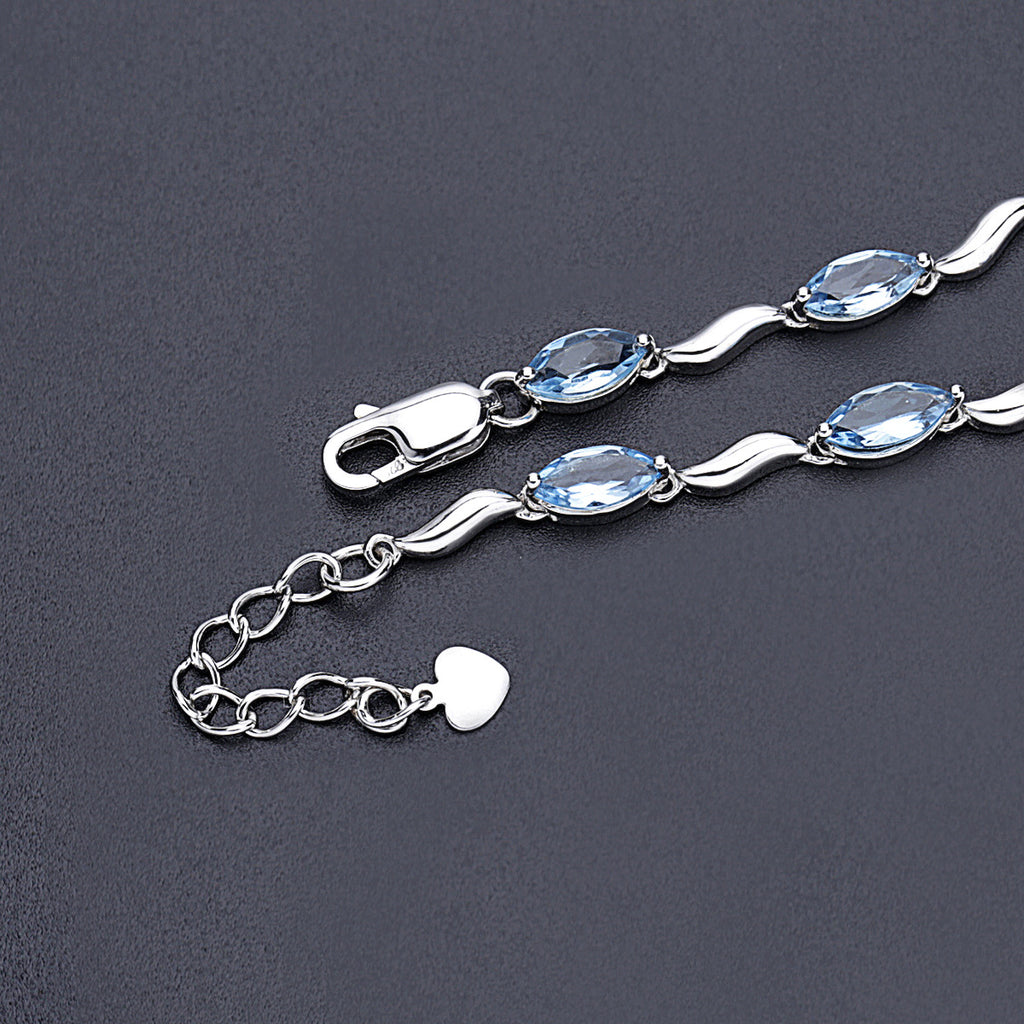 Topaz Designer Bracelet 925 Sterling Silver (wearing effect view)