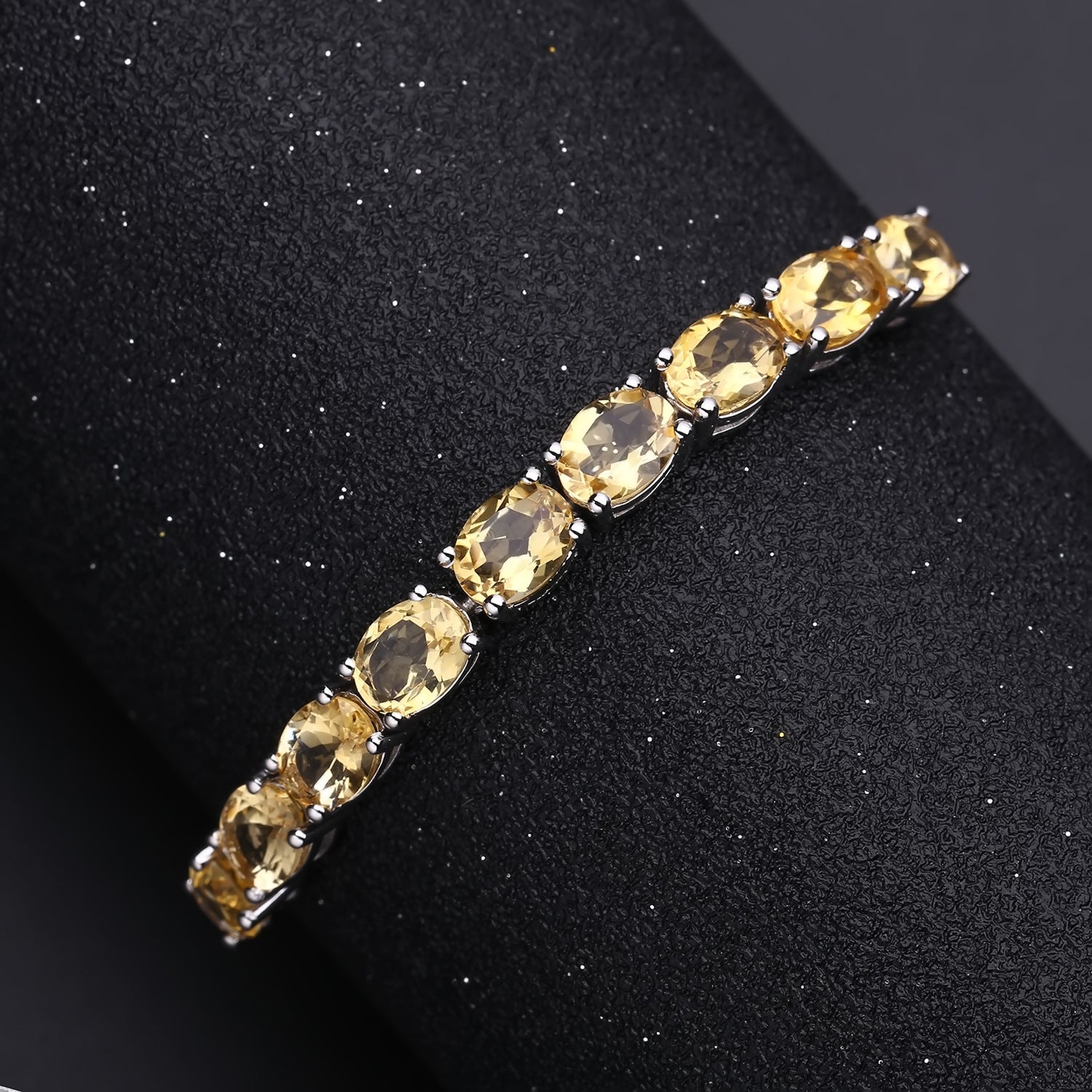Citrine Luxury Bracelet 925 Sterling Silver