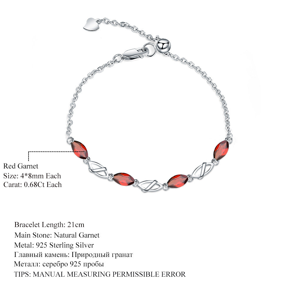 Topaz Luxury Bracelet 925 Sterling Silver (wearing effect view)