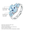 Natural Topaz Ring 925 Sterling Silver - Sky Blue Topaz
