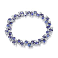 Lab-Grown Blue Sapphire Luxury Bracelet 925 Sterling Silver