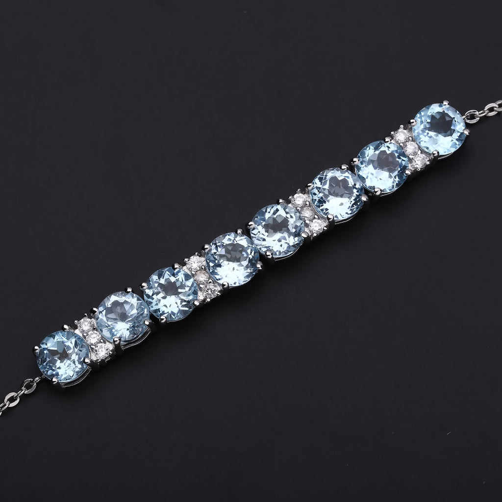 Topaz Elegant Bracelet 925 Sterling Silver (design detail close-up)