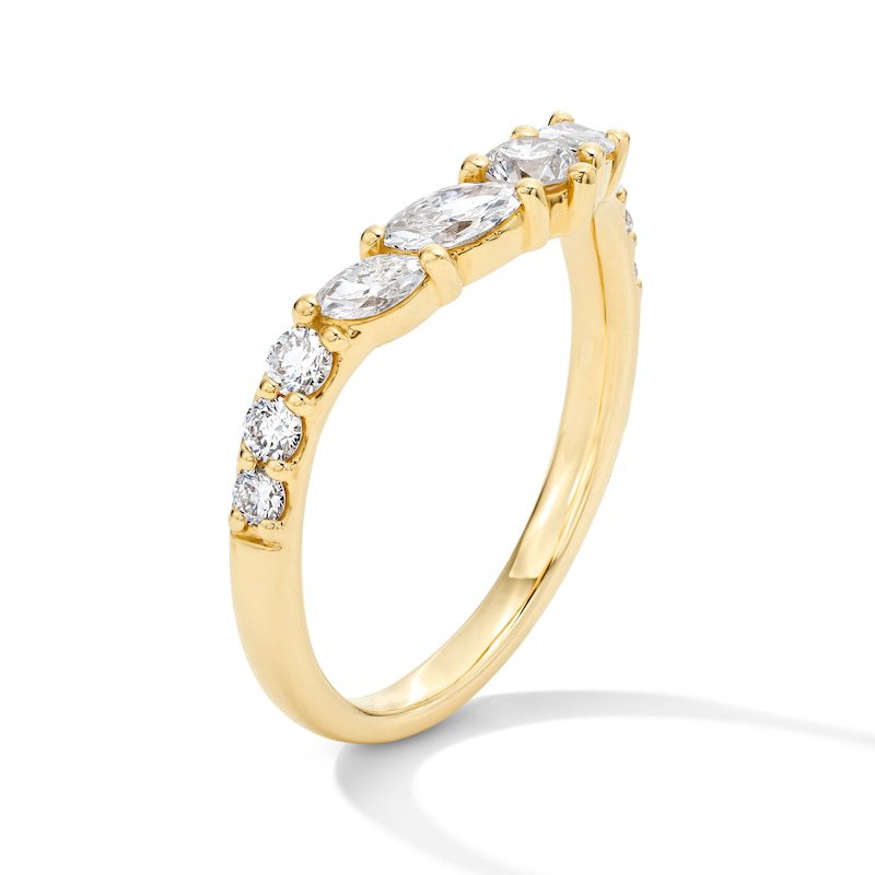 Back view of the Moissanite ring showing clasp and hallmark