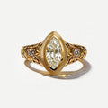 5ct Moissanite Ring worn for scale and styling reference