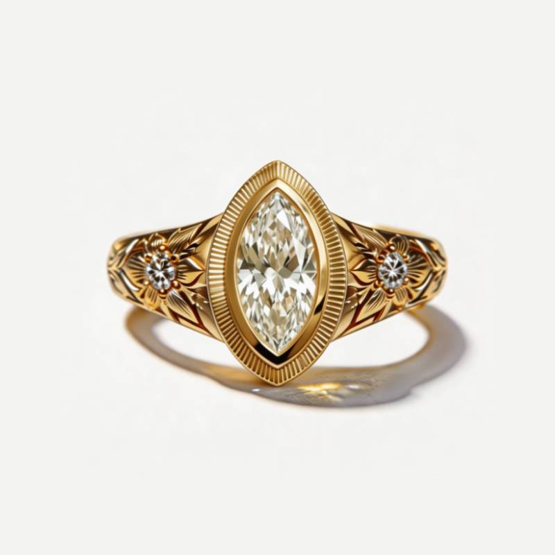 5ct Moissanite Ring worn for scale and styling reference
